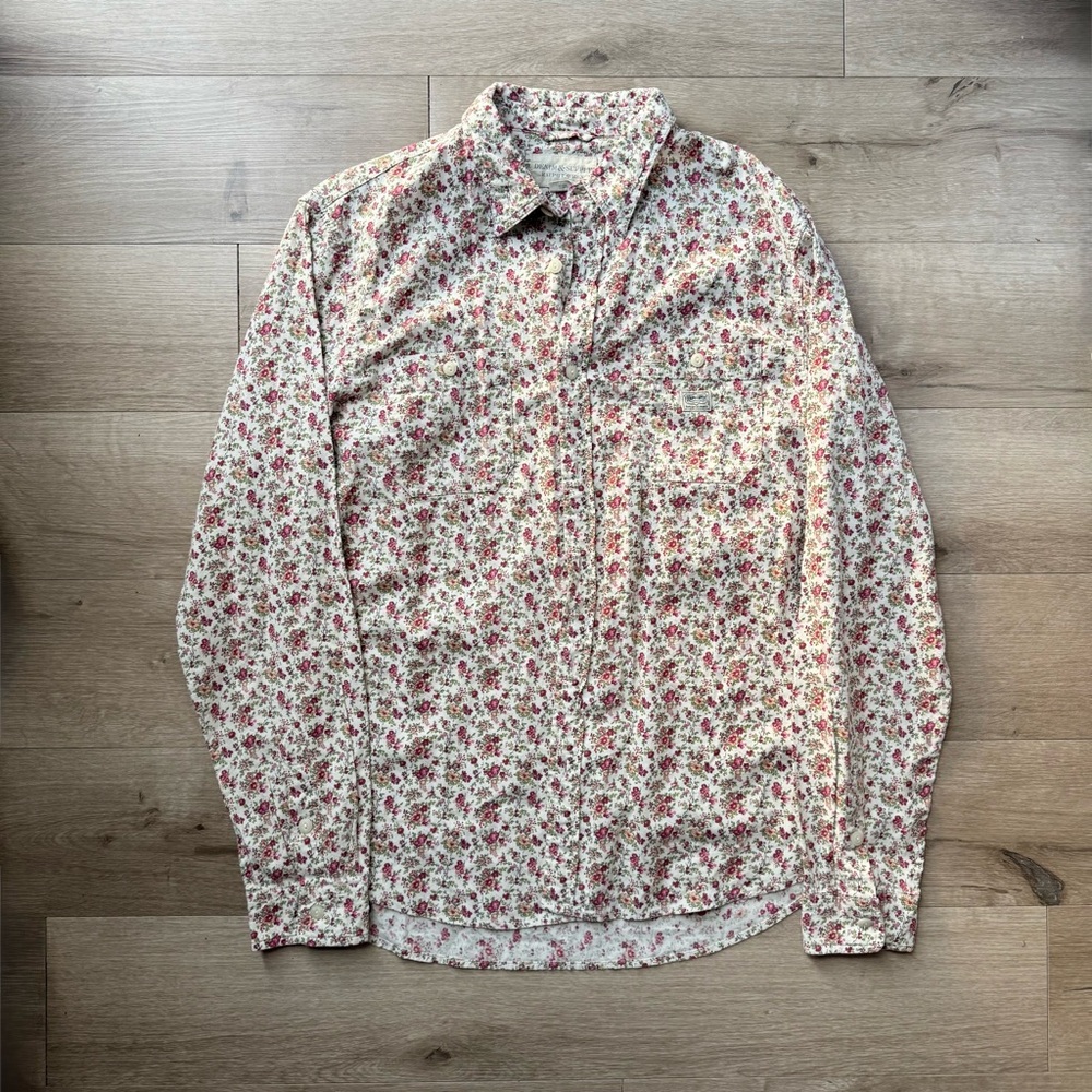 VTG Denim & Supply Ralph Lauren Floral Cotton Button Up Shirt Large Cottagecore